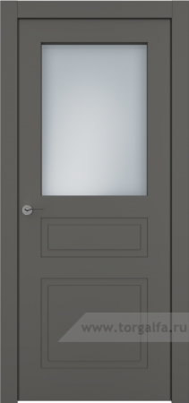 Дверь со стеклом Ofram (Офрам) Классика Cl3s (Серая эмаль)