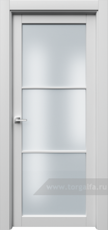 Дверь со стеклом Ofram (Офрам) Ронда Rond2R4s (Белая эмаль)
