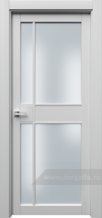 Дверь со стеклом Ofram (Офрам) Ронда Rond2R6s (Белая эмаль)