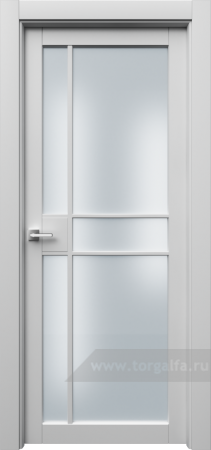 Дверь со стеклом Ofram (Офрам) Ронда Rond2R3s (Белая эмаль)