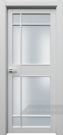 Дверь со стеклом Ofram (Офрам) Ронда Rond3R10s (Белая эмаль)