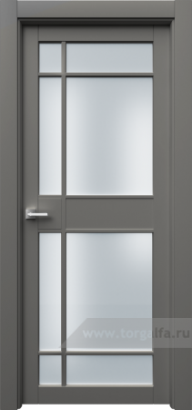 Дверь со стеклом Ofram (Офрам) Ронда Rond3R10s (Серая эмаль)