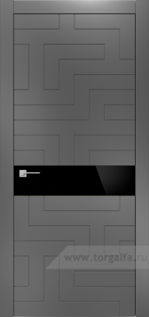 Дверь со стеклом Ofram (Офрам) Лабиринт Lab (Серая эмаль)