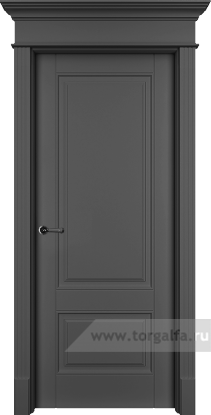 Глухая дверь Ofram (Офрам) Оксфорд OXF2 (Черная эмаль)