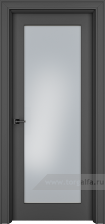 Дверь со стеклом Ofram (Офрам) Паспарту Psps (Черная эмаль)