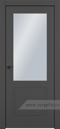 Дверь со стеклом Ofram (Офрам) Классика Cl2s (Черная эмаль)