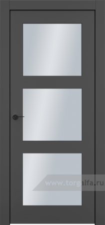 Дверь со стеклом Ofram (Офрам) Классика Cl33s (Черная эмаль)