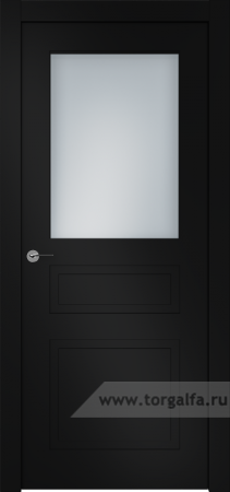 Дверь со стеклом Ofram (Офрам) Классика Cl3s (Черная эмаль)