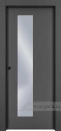 Дверь со стеклом Ofram (Офрам) 1001s (Черная эмаль)