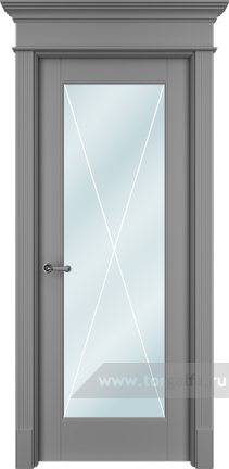 Дверь со стеклом Ofram (Офрам) Танжер TanXs (Серая эмаль)