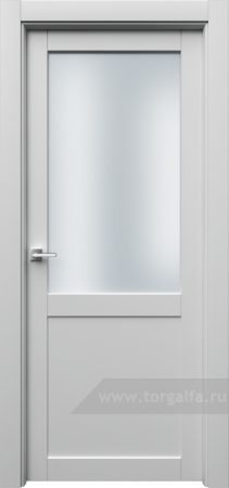 Дверь со стеклом Ofram (Офрам) Парнас Parn2s (Белая эмаль)