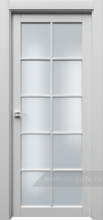 Дверь со стеклом Ofram (Офрам) Парнас ParnR10s (Белая эмаль)