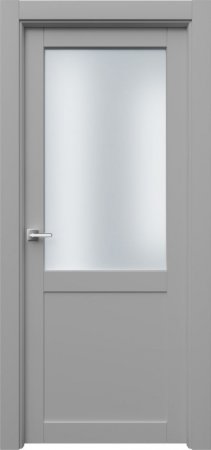 Дверь со стеклом Ofram (Офрам) Парнас Parn2s (Серая эмаль)