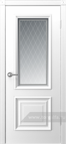 Дверь со стеклом Шейл Дорс Акцент 4 (Белый)