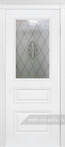 Дверь со стеклом Шейл Дорс Трио В1 ДО2 (Белый)