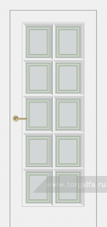 Дверь со стеклом Шейл Дорс Прованс 10 (Белый)