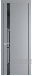 Межкомнатная дверь скрытого монтажа 18PW Зеркало Grey с молдингом Серебро