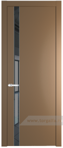 Межкомнатная дверь скрытого монтажа 18PW Зеркало Grey с молдингом Серебро