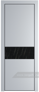 17PA Неро мрамор с профилем Черный матовый RAL9005