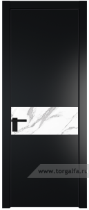 17PA Нефи белый узор серебро с профилем Черный матовый RAL9005