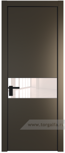 17PA Lacobel Перламутровый лак с профилем Черный матовый RAL9005