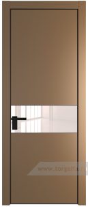 17PA Lacobel Перламутровый лак с профилем Черный матовый RAL9005