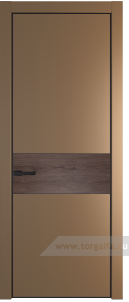 17PA вставка Дуб Тобакко с профилем Черный матовый RAL9005