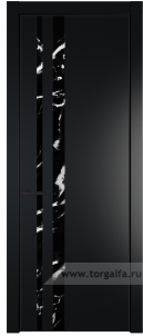 20PA Нефи черный узор серебро с профилем Черный матовый RAL9005
