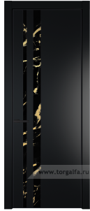 20PA Нефи черный узор золото с профилем Черный матовый RAL9005