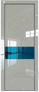 17LA Зеркало Blue с профилем Черный матовый RAL9005
