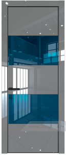22LA Зеркало Blue с профилем Черный матовый RAL9005