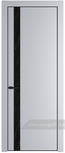 18PA Неро мрамор с профилем Черный матовый RAL9005