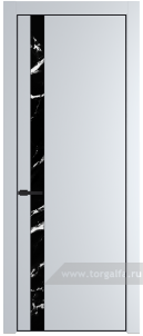 18PA Нефи черный узор серебро с профилем Черный матовый RAL9005