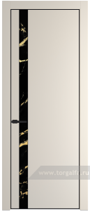 18PA Нефи черный узор золото с профилем Черный матовый RAL9005