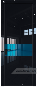 17LE Зеркало Blue с кромкой Черный матовый RAL9005