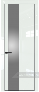19LE Lacobel Серебряный лак с кромкой Черный матовый RAL9005