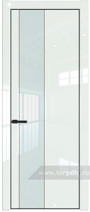 19LE Lacobel Белый лак с кромкой Черный матовый RAL9005