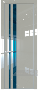 Дверь мдф 20LE Зеркало Blue с кромкой Серебро