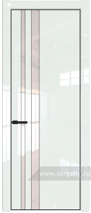 20LE Lacobel Белый лак с кромкой Черный матовый RAL9005