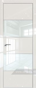 22LE Lacobel Белый лак с кромкой Серебро