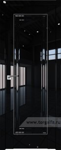 Дверь для туалета 23L с молдингом Серебро Люкс